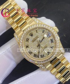 Rolex Datejust M178288-0081 18k Yellow Gold Diamond Dial 31mm Swiss 2836