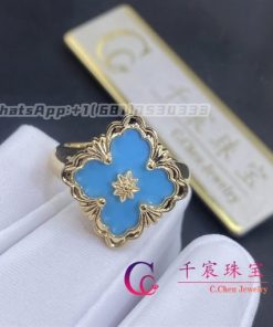 Buccellati Opera Color Ring in 18k Yellow Gold with Turquoise