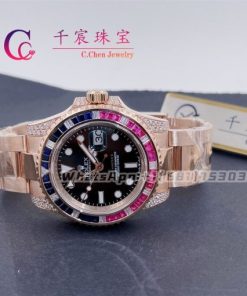 Rolex GMT-Master II M126755SARU-0003 40mm 18K Everose Gold Black Dial
