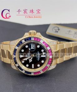 Rolex GMT-Master II M126755SARU-0003 40mm 18K Yellow Gold Black Dial