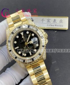 Rolex GMT-Master II Oyster Perpetual 18k Yellow Gold 40mm 116758 SANR