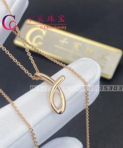 Tiffany Elsa Peretti? Letter ??J?? Pendant Rose Gold, Small 60020534