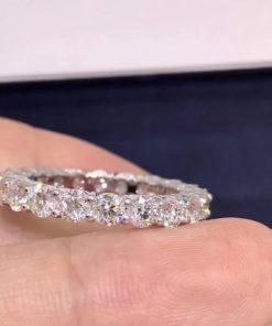 Tiffany Forever Band Ring in Platinum with a Full Circle of Diamonds 60003652
