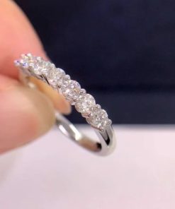 Tiffany Forever Band Ring in Platinum with a Half-circle of Diamonds, 3 mm Wide 60004428