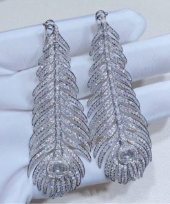 Boucheron Plume De Paon Pendant Earrings JCO01073