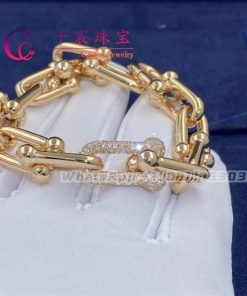 Tiffany HardWear Link Bracelet 18k Rose Gold With Round Brilliant Diamonds 60451095