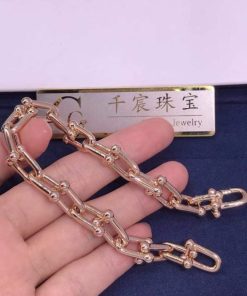 Tiffany HardWear Medium Link Bracelet in Rose Gold 70881624