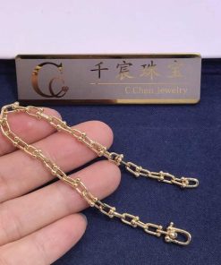 Tiffany HardWear Micro Link Bracelet in Yellow Gold 60416923