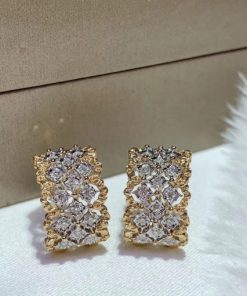 Buccellati Rombi Earrings 18-karat Yellow and White Gold Diamond