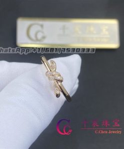 Tiffany Knot Ring in Rose Gold with Diamonds 69526411