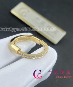 Tiffany Lock Ring in Yellow Gold with Diamonds 72344243