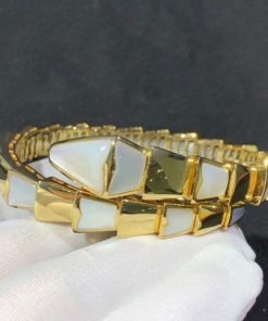 Bulgari Articulated Bulgari Serpenti Bracelet Mother of Pearl 362430