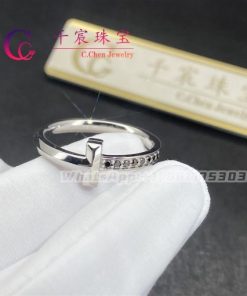 Tiffany T T1 Ring White Gold With Black Diamonds