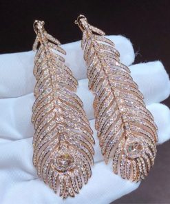 Boucheron Plume De Paon Pendant Earrings JCO01236