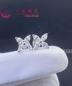 Tiffany Victoria? Earrings Medium Platinum With Marquise Diamonds 60132211