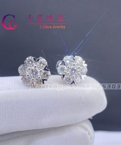 Van Cleef & Arpels Fleurette Earstuds Diamonds Large Model 9.5mm
