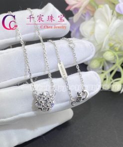 Van Cleef & Arpels Fleurette Pendant, Large Model White Gold Diamond VCARA48600