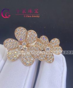 Van Cleef & Arpels Frivole Between The Finger? Ring Rose Gold Diamond VCARP7RK00
