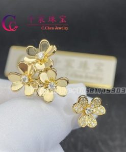 Van Cleef Arpels Frivole Between the Finger Ring Yellow gold Diamond VCARP3W500