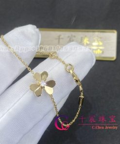 Van Cleef & Arpels Frivole bracelet, mini model 18K yellow gold, Diamond VCARPJMM00