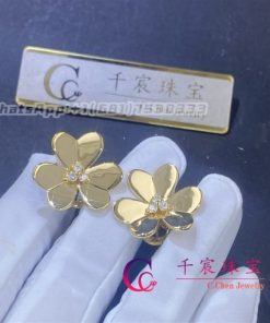 Van Cleef & Arpels Frivole Earrings Large Model Yellow Gold Diamond VCARB65900