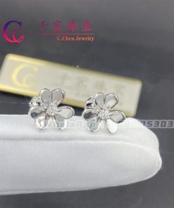 Van Cleef & Arpels Frivole Earrings Mini Model White Gold VCARP0J600