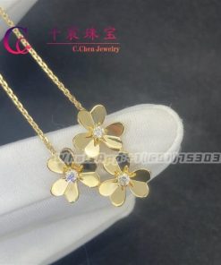 Van Cleef Arpels Frivole Pendant 3 Flowers Mini Model VCARP2DU00