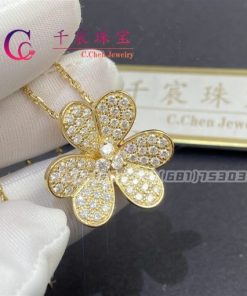 Van Cleef & Arpels Frivole pendant large model yellow gold Diamond VCARP0J700