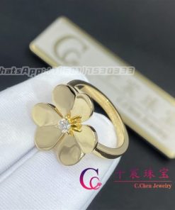 Van Cleef Arpels Frivole Ring 1 Flower Small Model Yellow Gold VCARP2DS00