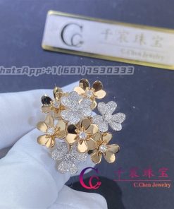 Van Cleef & Arpels Frivole ring, 8 flowers 18K rose gold, Diamond VCARPFIQ00