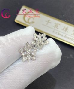 Van Cleef & Arpels Lotus openwork earrings mini model VCARP0ZV00