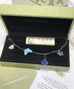 Van Cleef Arpels Lucky Alhambra Gold Bracelet Lapis Lazuli Turquoise