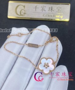 Van Cleef & Arpels Lucky Spring bracelet, plum blossom 18K rose gold and Mother-of-pearl VCARP9V900