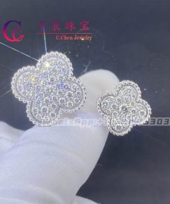 Van Cleef Arpels Magic Alhambra Between the Finger Ring White Gold Diamond VCARN9WT00