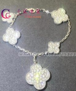 Van Cleef & Arpels Magic Alhambra Bracelet 5 Motifs White Gold, Diamond VCARN9MQ00