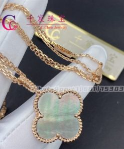 Van Cleef & Arpels Magic Alhambra Long Necklace gray mother-of-pearl VCARP6I200