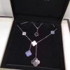 Van Cleef & Arpels Magic Alhambra Necklace 6 Motifs Chalcedony And Mother-Of-Pearl VCARN18900