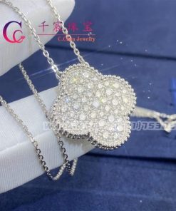 Van Cleef & Arpels Magic Alhambra pendant white gold Diamond VCARN9MS00