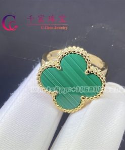 Van Cleef & Arpels Magic Alhambra Ring Yellow Gold Malachite VCARO3AV00