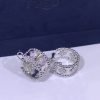 Van Cleef & Arpels Perl??e Clovers Hoop Earrings White Gold And Diamonds VCARO2ML00