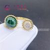 Van Cleef & Arpels Perl??e Couleurs Between the Finger Ring Yellow Gold Diamond Malachite VCARO9SU00