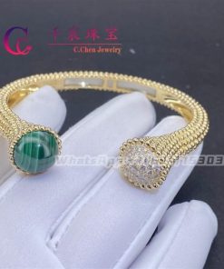 Van Cleef & Arpels Perl??e Couleurs Bracelet Medium Model Yellow Gold Diamond Malachite VCARP27100