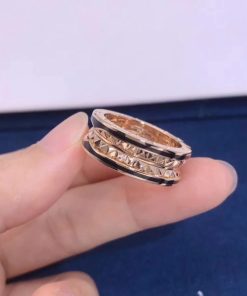 Bulgari B.Zero1 Ring With Black Ceramic Spiral