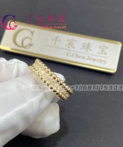 Van Cleef & Arpels Perl??e Diamonds Ring 1 Row Yellow Gold Diamond VCARP4E100