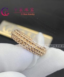 Van Cleef & Arpels Perl??e Pearls Of Gold Ring Rose Gold 3 Rows