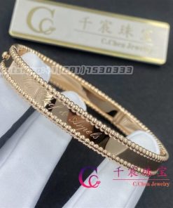 Van Cleef & Arpels Perl??e Signature Bracelet Medium Model Rose Gold VCARP3K700