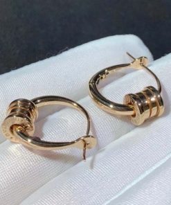 Bulgari B.zero1 Rock earrings with pav?? diamonds yellow gold 357918