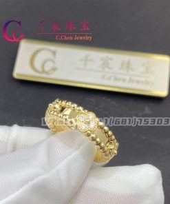 Van Cleef & Arpels Perl??e sweet clovers ring yellow gold VCARP6MM00