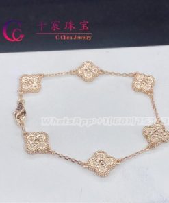 Van Cleef & Arpels Sweet Alhambra Bracelet 6 Motifs rose gold VCARO8DD00