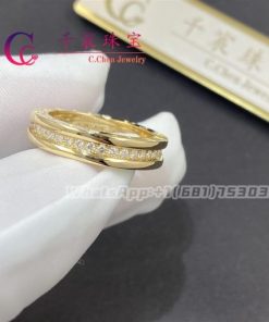 Bulgari B.zero1 Rock two-band ring with pav?? diamonds 358021